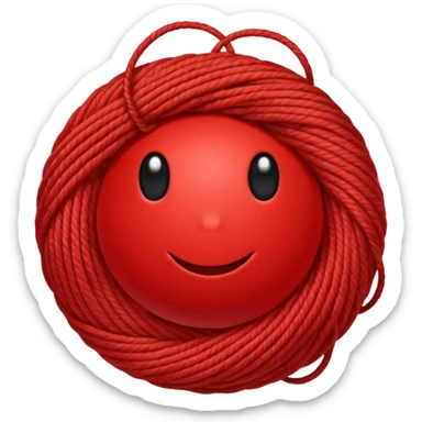 red ball of yarn sticker