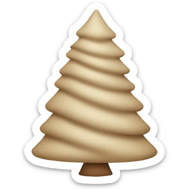 Beige christmas tree sticker