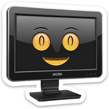 A hdmi monitor  sticker