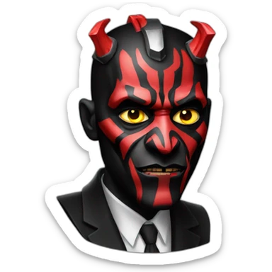 darth maul in a suit sticker