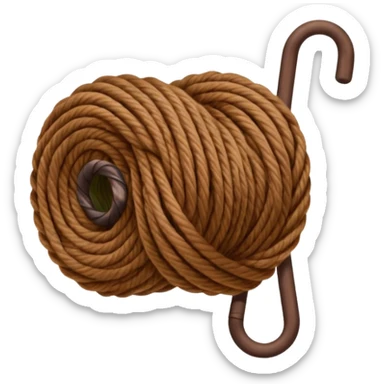 brown yarn on a bobbin sticker