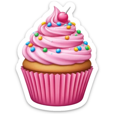 pink cupcake  sticker