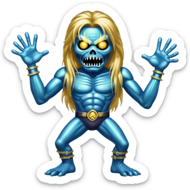 iron maiden monster eddie glamour sparkle dance sticker