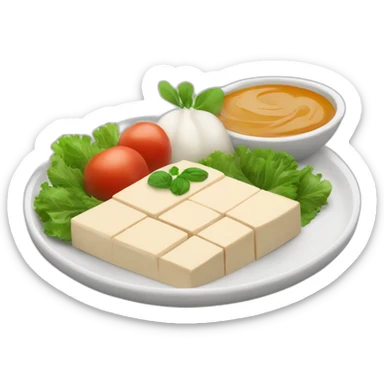 vegan tofu plate sticker