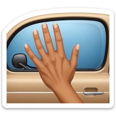 back of veiny fist rearview sticker