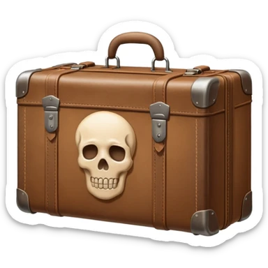 Suitcase with a human bodies inside  sticker