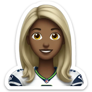 seahawks fan female sticker