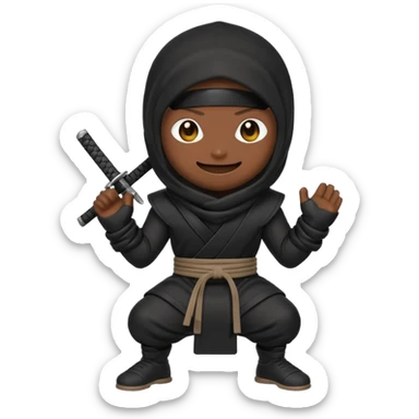 Ninja emoji Rick owens  sticker