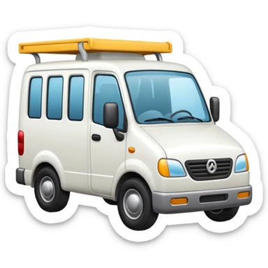 quiero un emoji de un camion en tonos blancos sticker