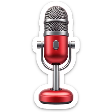 Podcast Mikrophon rot sticker