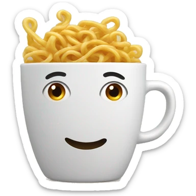 cup with noodle sticker