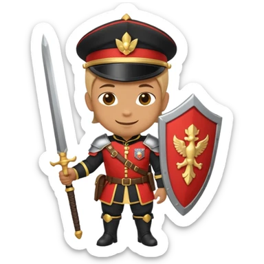 castle-guard, no sword, chibi full body sticker