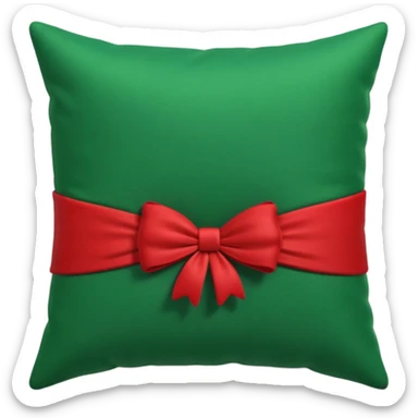 Decorative realistic 3D rendering christmas pillow sticker
