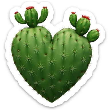 Cactus heart 1:1 sticker