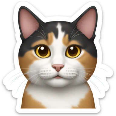 Tricolor cat  sticker