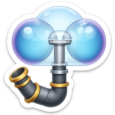 Bubble pipe made of quartz sticker