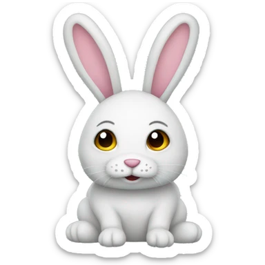 plush rabbit sticker