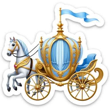 Cinderella Horse and carriage sticker
