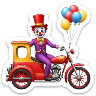 Circus motorbike circus car  sticker