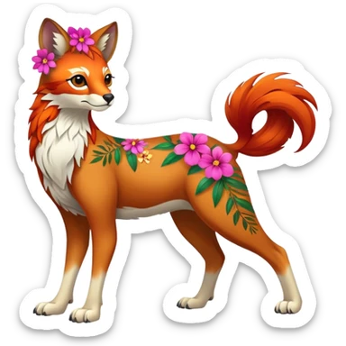 Multicolored floral exotic Falvie-Fionbri, full body sticker