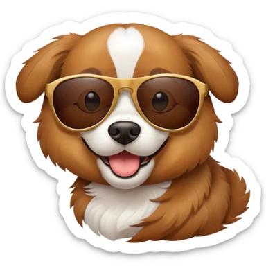 Hund Mit Sonnenbrille sticker