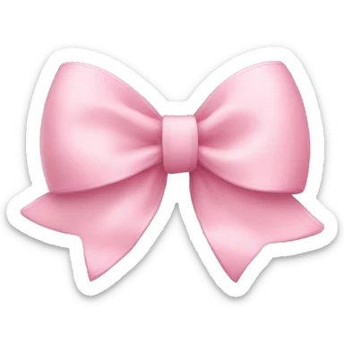 soft Pink bow sticker