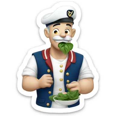 Sailor popeye eating spinach sticker