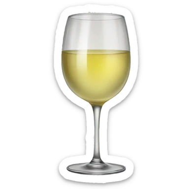 Glas of whitewine sticker