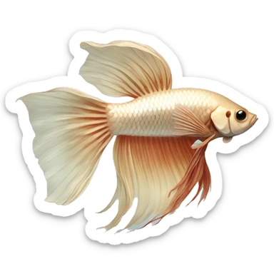 Beige Siamese fighting fish sticker