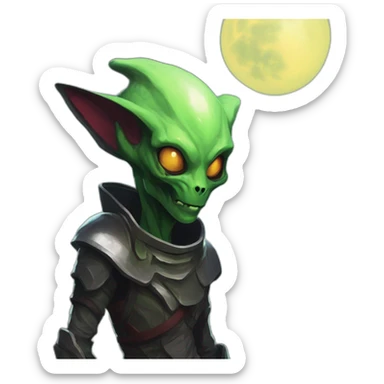 alien demon scifi roguelike rpg style inspired by slay thee spire sticker
