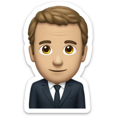 Macron qui se maquille sticker