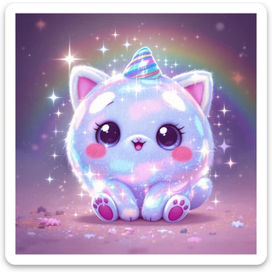cute and shiny object with sparkles sticker