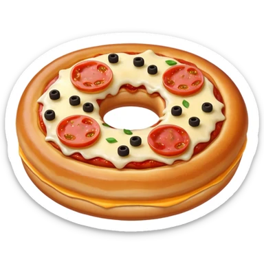 Pizza donut sticker
