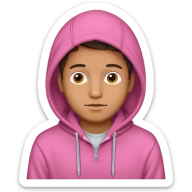 man in pink hoodies sticker