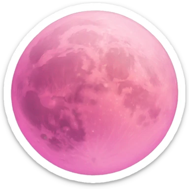 Pink moon sticker