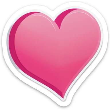Pink heart sticker