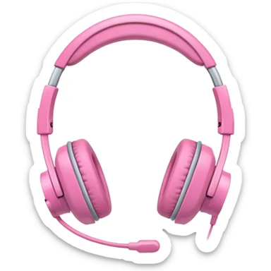 Headset Pink color  sticker