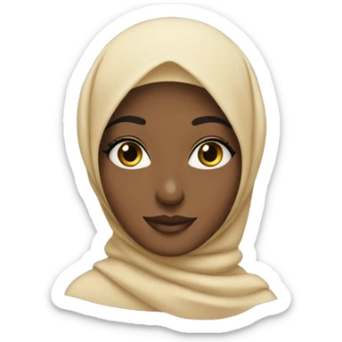 Hijabi with lashes  sticker