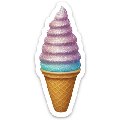 Glittery icecream cone sticker