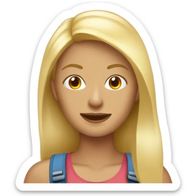 Blonde woman traveling to Costa Rica  sticker