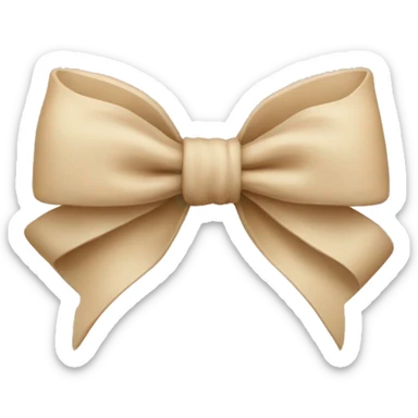 Beige bow  sticker