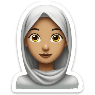 pretty arab girl no hijab sticker