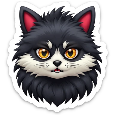 Cool gothic cute badass Fursuit-furry-fursona sticker