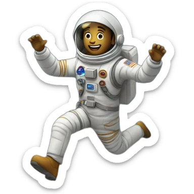 Man flying in the space sticker