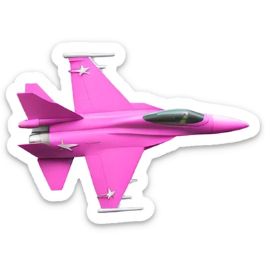 Fighter jet with pink bow  sticker