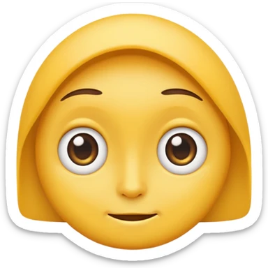 Classic emoji face, wide eyes looking, side eye sticker
