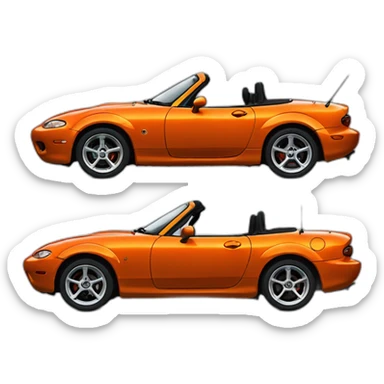 mazda mx-5 nb 1999 orange evolution sticker