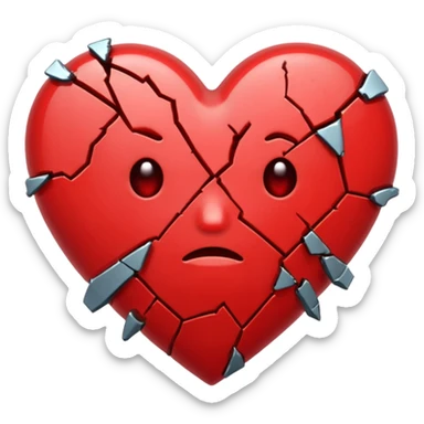Broken heart emoji sticker