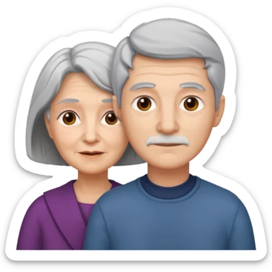 lo mismo que estas haciendo solo coloca alado de la abuela un hombre joven  sticker