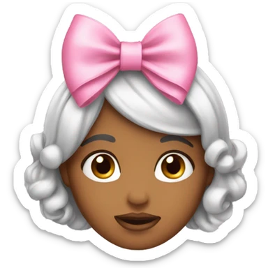 Pretty coquette pink bow sticker